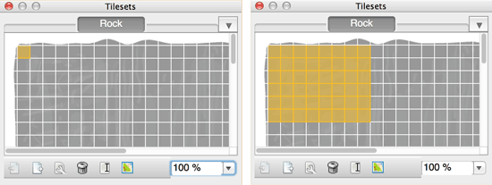 Selecting tiles for drawing with Tiled