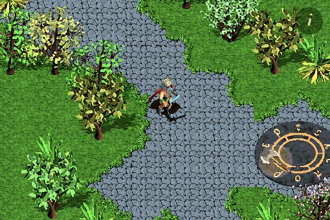 The iPhone RPG game Quexlor running in full HD mode