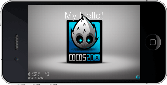 Running the MyHello iOS Xcode Cocos2dX project